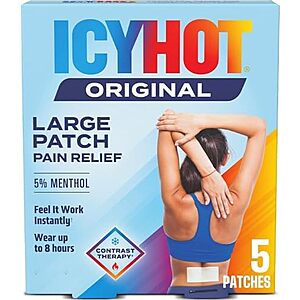 [SnS, AC] $3.83 | 5-Count Icy Hot Original Large Pain Relief Patches at Amazon