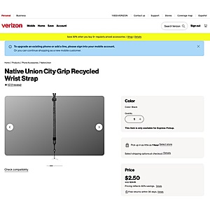 Verizon Online - Native Union City Grip Recycled Wrist Strap $2.5