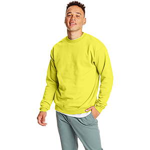Hanes Men's and Big Men's EcoSmart Fleece Sweatshirt, Size S Only (Safety Green) - $2.84