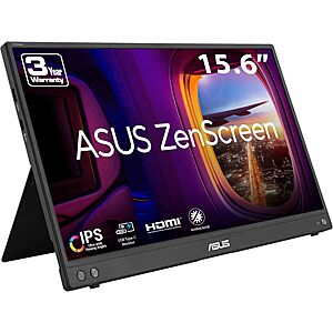 ASUS ZenScreen MB16AHV 15.6 Inch 1080p Portable Monitor $94.4