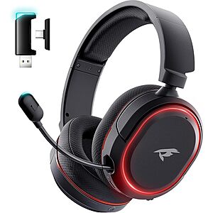 Wireless Gaming Headset for PC PS5 PS4 Mac Switch 7.1 Surround Sound 100-Hr $35.97