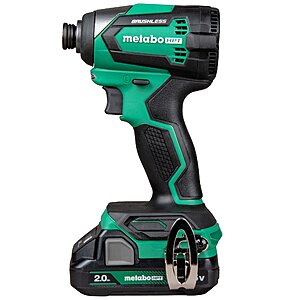 Metabo HPT MultiVolt 18-volt 1/4-in Brushless Cordless Impact Driver ( 2 Batteries Included and Charger Included and Soft Bag included) | WH18DEXM $99