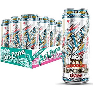 12 Tall Cans AriZona Chocolate Egg Cream Soda For $12.99