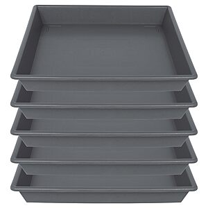 5-Pack NIMYAU 6" Square Plant Saucers (Gray or Red) $4.49 + Free Shipping w/ Prime or on $35+