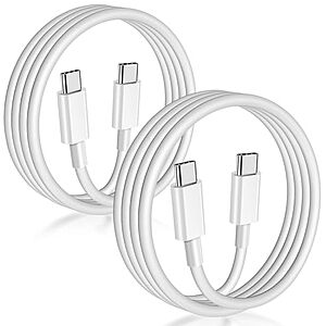 2-Pack 6' APFEN USB-C to USB-C 60W Fast Charging Cable (White) $3.99 + Free Shipping w/ Prime or on $35+
