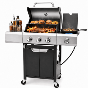 Seizeen 40,500 BTU 3-Burner Propane Gas Grill w/ Side Burner & Wheels $134.99 + Free Shipping