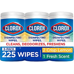 $9.72 S&S AMAZON Clorox Disinfecting Wipes Back to School Variety Pack, 75 Count Each, Pack of 3 (Package May Vary)