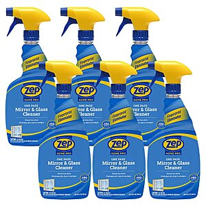 Zep Home Pro One-Pass Mirror & Glass Cleaner 32 Fl. Oz. (Case of 6) $20.94 + Free S&H w/ Prime or $35+