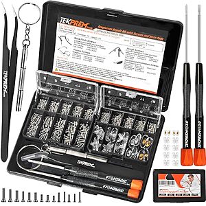 TEKPREM Magnetic Eyeglass Repair Kit w/ Screwdrivers, Screws, Silicone Nose Pads & Tweezer $3.99 + Free Shipping w/ Prime or on $35+