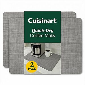 2-Pack 15"x20" Cuisinart Non-Slip Coffee Mat for Countertop $11.78 + Free Shipping w/ Prime or on $35+