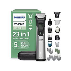 $47.99 | Philips All-in-One 9000 23-in-1 Trimmer, Face, Hair & Body, Steel at Woot!