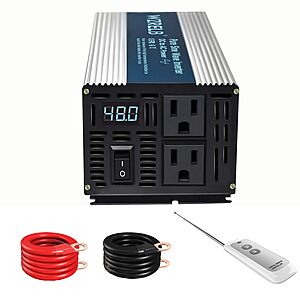 800W WZRELB Pure Sine Wave Power Inverter w/ LED Display & Remote Controller (36V DC to 120V AC) $32.36 + Free Shipping w/ Prime or on $35+