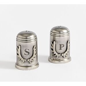 Pottery Barn Aluminum Stag Icon Salt & Pepper Shaker Set $18.97 + Free Shipping