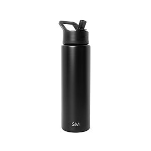 30-Oz Simple Modern Insulated Water Bottle w/ Straw (Black) $15.37 + Free Shipping w/ Prime or on orders over $35