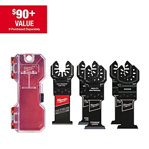 Milwaukee Multi-Tool Oscillating Blade Kit w/ NITRUS & Bi-Metal Blades (5-Piece) $19.01