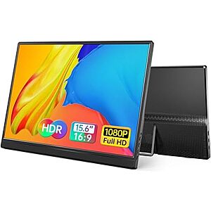 $35.99* | 15.6" Yxk Portable 1080p FHD Travel Monitor w/ Kickstand at Amazon