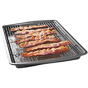 $10.92* | GoodCook 15"x10.5" Nonstick Carbon Steel Baking Pan w/ Raised Wire Rack at Amazon