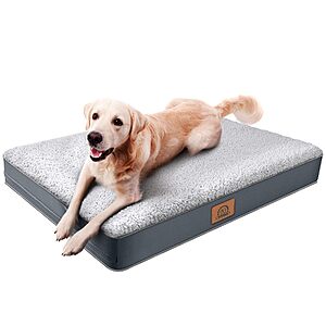 35" Sunheir Orthopedic Plush Sherpa Large Dog Bed $19.98 + Free S&H w/ Prime or $35+