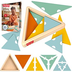 10 pcs Fisher-Price Wood Montessori Triangle Puzzle Learning Activity $3.20 + Free S&H w/ Prime or $35+