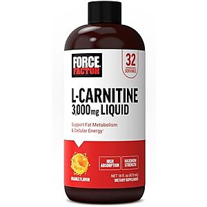 [NEW, SnS, AC] $6.02 | 16-Oz Force Factor L-Carnitine Liquid 3000mg, Maximum Strength Supplement at Amazon