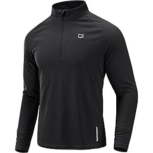 G Gradual Men's Running Shirts Long Sleeve Athletic Shirt Lightweight Quick Dry Quarter Zip Pullover $16.79