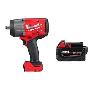 Milwaukee M18 FUEL 18V Lithium-Ion Brushless Cordless 1/2 in. Impact Wrench with Friction Ring w/XC 5.0 Ah Battery 2967-20-48-11-1850 - $279