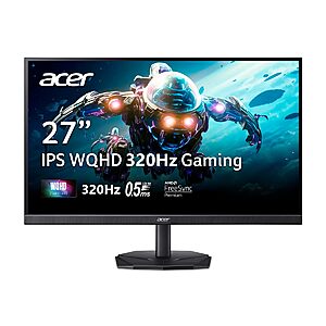 Acer Nitro 27in QHD 2560x1440 IPS 320Hz Gaming Monitor KG271U F3bmiipx $179.99 + Free S&H at Amazon