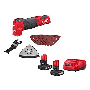 Milwaukee M12 FUEL 12V Lithium-Ion Cordless Oscillating Multi-Tool with M12 XC 5.0 Ah Battery (2-Pack) Starter Kit and Charger $189