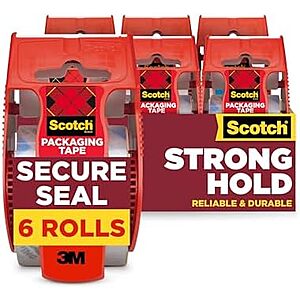 [AC] $9.86 | 6-Count Scotch Secure Seal Packing Tape, Ultra Clear, 1.88 in x 800 in. at Amazon ($1.64 each)