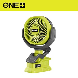 $19.97: RYOBI ONE+ 18V Cordless 4 in. Clamp Fan (Tool Only) at HomeDepot