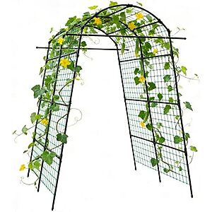 [AC] $45.59* | 87" AGTEK Garden Arch Trellis for Climbing Plants at Amazon