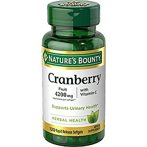 [AC] $4.12* | 120-Count Nature's Bounty Cranberry Supplement Softgels at Amazon