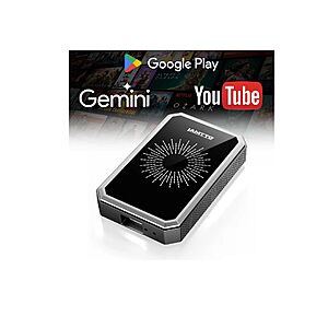 LAMTTO Wireless CarPlay Adapter with Gemini AI and Google Play, 4GB+32GB $89.99