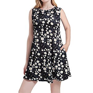 Scotamalone Women's Sleeveless Casual Tank Dress w/ Pockets (Various) $4.97 + Free Shipping w/ Prime or on $35+