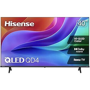 $147.99* | Hisense 40-Inch Class QD4SR Series Hi-QLED FHD Smart Fire TV (40QD4SR, 2026 Model) at Amazon