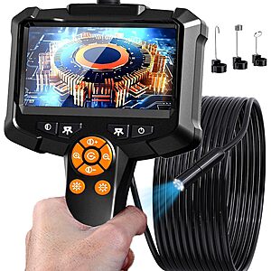 4.3" 1080p IP67 Endoscope Camera w/ Light w/ 16.4ft Cable $21 + Free S/H