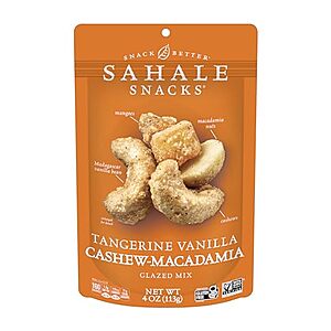[NEW, SnS] $25.93 | 6-Pack 4-Oz Sahale Snacks Tangerine Vanilla Cashew-Macadamia Glazed Mix at Amazon