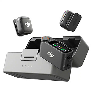 DJI Mic 3 2-Person Compact Wireless Camera & Smartphone Microphone System/Recorder (Black) $207 + Free Shipping