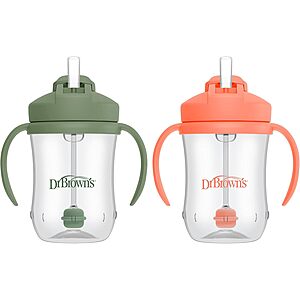 2-Pack 9oz Dr. Brown's Milestones Baby's First Straw Cup $4.69 + Free S&H w/ Prime or $35+
