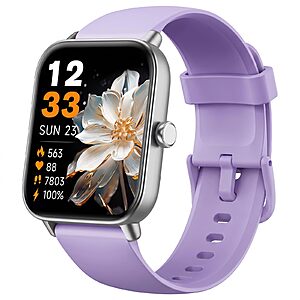 60% Off Hingso 1.85" Alexa Smart Watch w/ 2 Bands - $21.99