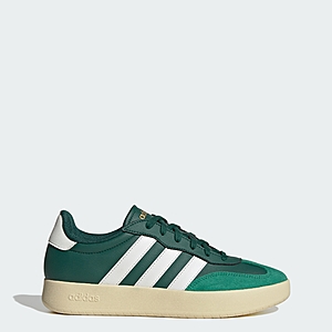 adidas men Barreda Shoes (Collegiate Green / Core White / Semi Court Green) $22