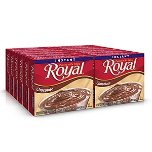 Royal Instant Pudding Dessert Mix, Chocolate, Fat Free (12 - 2 oz Boxes)~$8.07 With S&S @ Amazon
