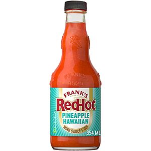 Frank’s RedHot Wing Sauce & Dip, Pineapple Hawaiian, Tropical, Sweet Mild Heat, Toss, Top, or Dip 12 fl oz (Pack of 6)~$13.87 With S&S @ Amazon