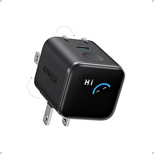 45W Anker Nano GaN USB-C Charger w/ Smart Display & 180° Foldable Plug (Multi) $25.99 + Free Shipping