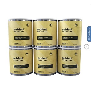 Nutrient Survival Powdered Vitamin Eggs 6-pack, (210 Total Servings) $269.99 free Shipping Costco.com