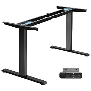 Topsky Dual-Motor Electric Height-Adjustable Black Standing Desk Frame (Fits Tops up to 70.8" x 31.5", 225-Lb Capacity) $98.99 + Free Shipping