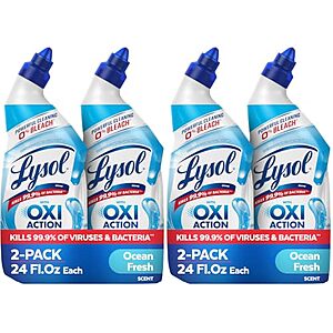4-Pack 24-Oz  Lysol Toilet Bowl Cleaner Gel (Ocean Fresh) $7.07 w/ S&S ($1.77 each) + Free Shipping w/ Prime or on $35+