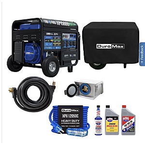 DuroMax 15,000W Starting / 12,000W Running Tri Fuel EFI Generator with Home Power Backup Bundle $2299.99 free shipping Costco.com