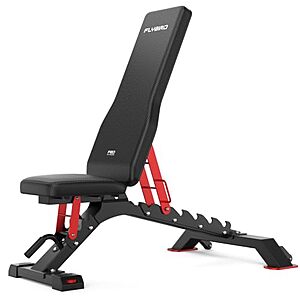 Flybird WB7 Adjustable Weight Bench w/ 34" Backrest & 1300LB Capacity $159.98 + Free Shipping