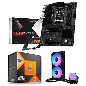 [Bundle] Ryzen 7 7700X3D CPU + MSI PRO B850-S WIFI6E MB + AIO $358 + Free S/H